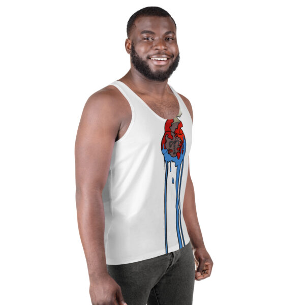 Upsilon Branded Heart Unisex Tank Top - Image 2