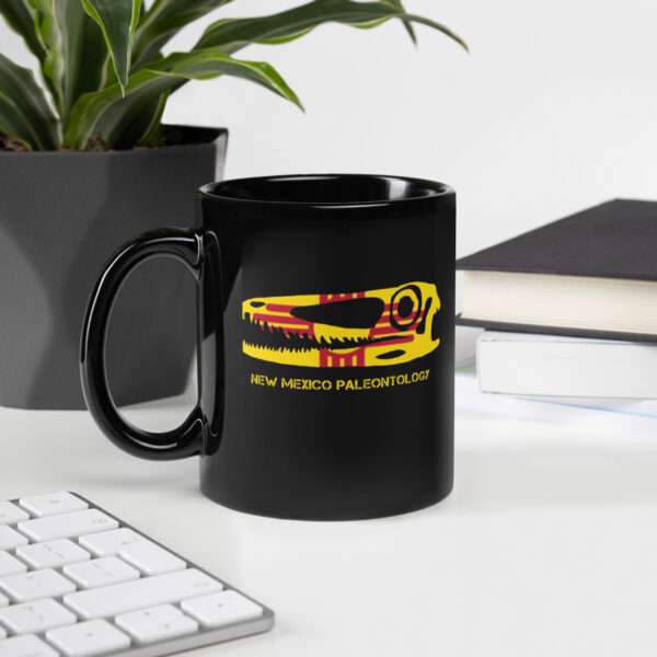 Mew Mexico Paleontology Black Glossy Mug