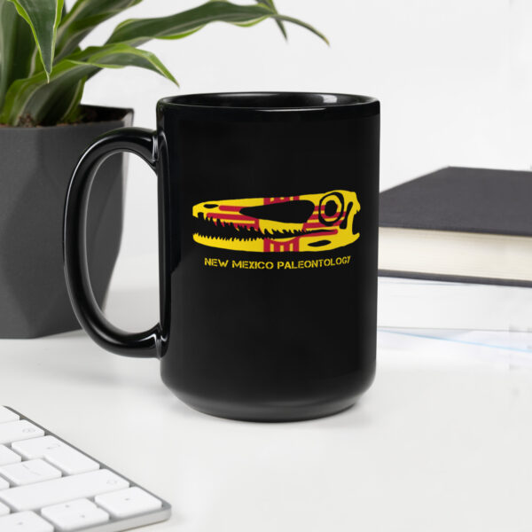 Mew Mexico Paleontology Black Glossy Mug - Image 2